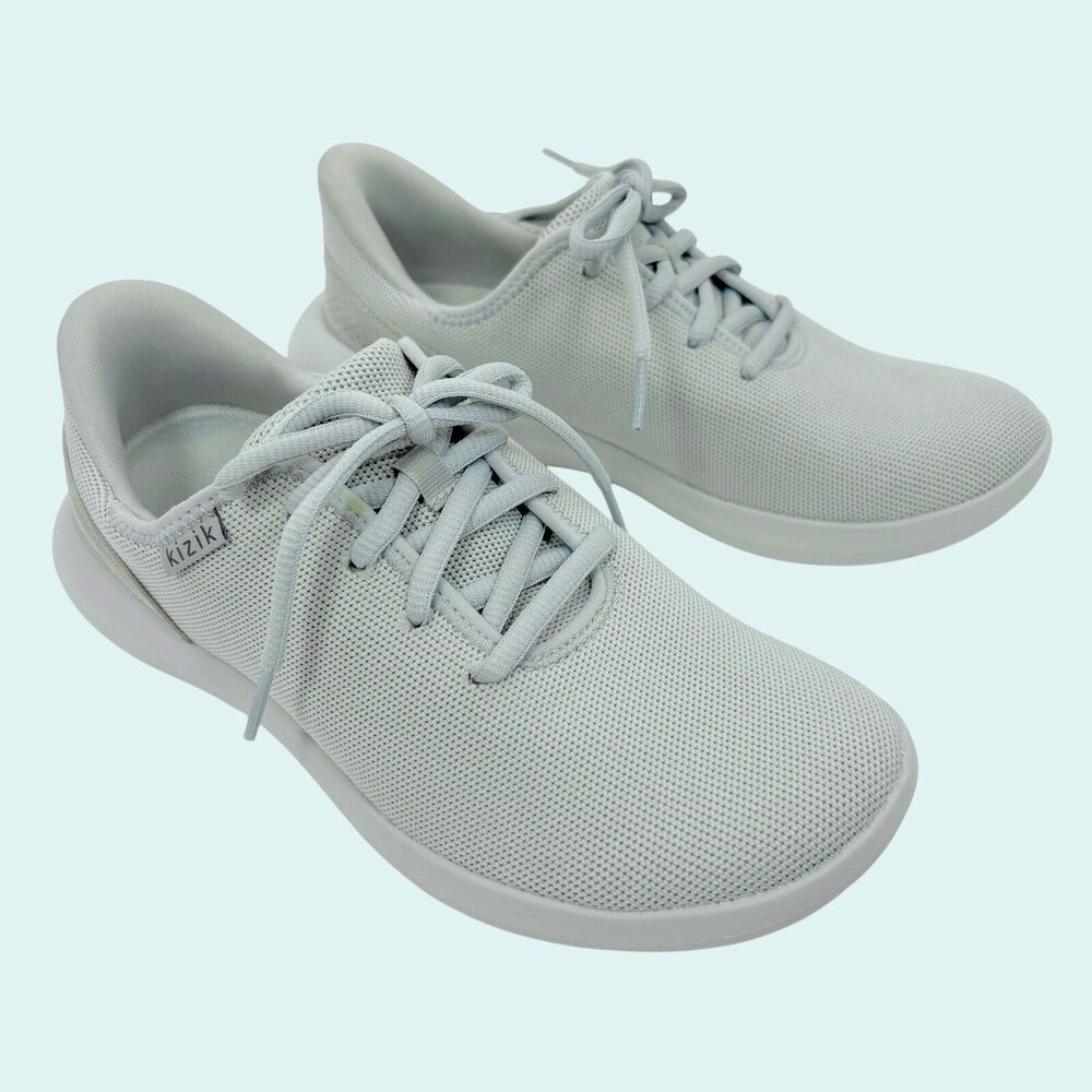 Kizik Madrid Eco Knit Shoes Womens 7‎ Mens 5.5 Wide Gray Hands Free Sneakers